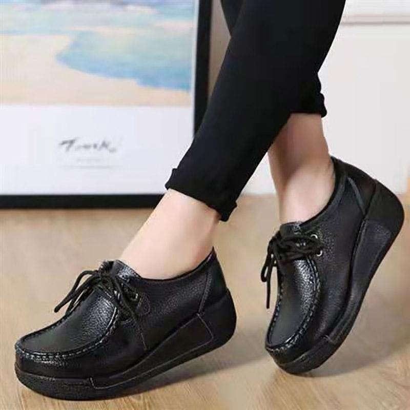 Plus Velvet Women's Fashion Cotton Shoes Winter Leather Casual Beanie Shoes