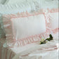 Two-pack Princess Lace Cotton Pillowcases Double Ruffle Pillowcases
