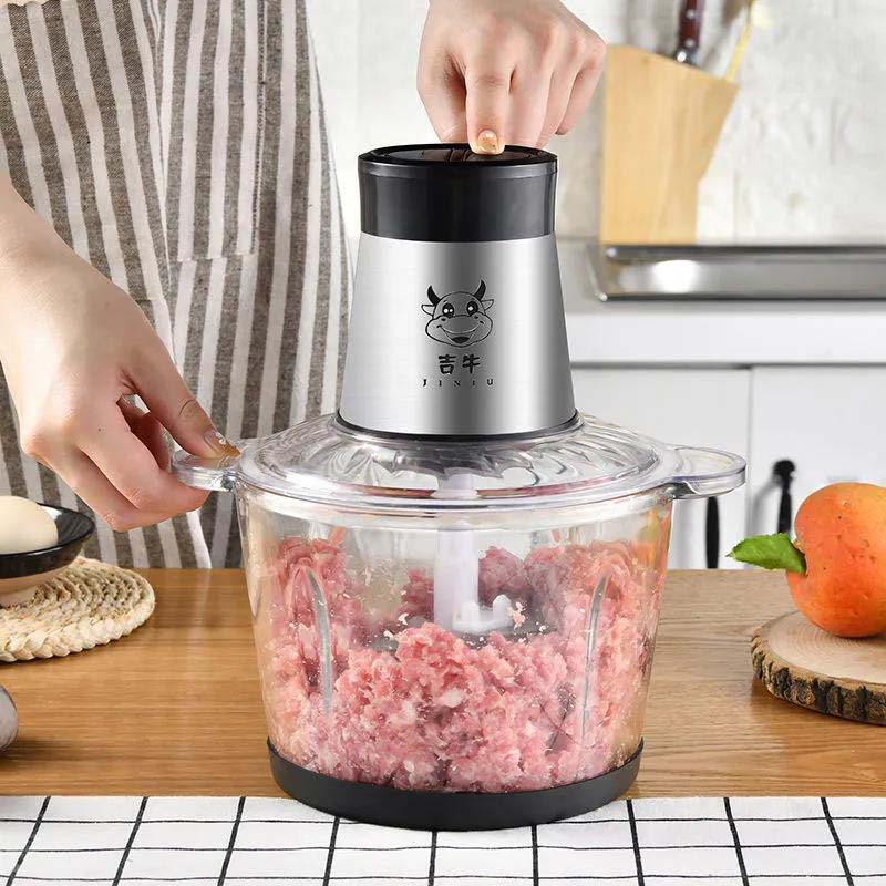 Meat Grinder for Cutting Meat Stuffing Electric Household Automatic Stainless Steel Stirring and Crushing Vegetable Multifunctional Cooking Machine