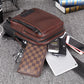 Chest Bag Men's Brown Multi-layer Zipper Large Capacity Messenger Bag Outdoor Sports Shoulder Bag