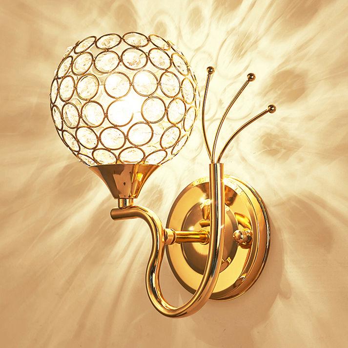 Wall Sconce Crystal Wall Light Simple Creative Bedroom Bedside Wall Lamp Crystal Lights Home Ligting