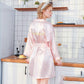 Ladies Silk Nightgown Wedding Dressing Gown Embroidered Bride Cardigan Robe Bride Bridesmaid Morning Gown