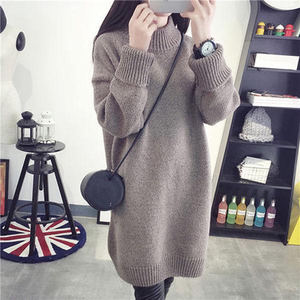 Pofulove Women Sweater Skirt Sweater Skirt Winter Loose Thick Thick Half Stitch Turtleneck
