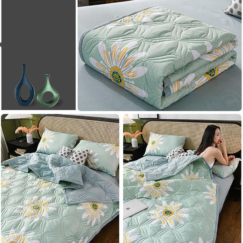 Summer Skin-friendly Thin Printing Air-conditioning Quilt Single Double Washed Cotton Summer Cool Quilt