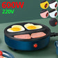600W Round Electric Bakeware BBC Nonstick Pan Frying Egg Machine Flat Bottom Frying Pan Kitchen Supplies