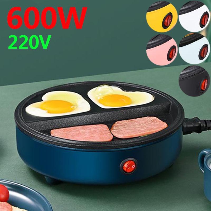 600W Round Electric Bakeware BBC Nonstick Pan Frying Egg Machine Flat Bottom Frying Pan Kitchen Supplies