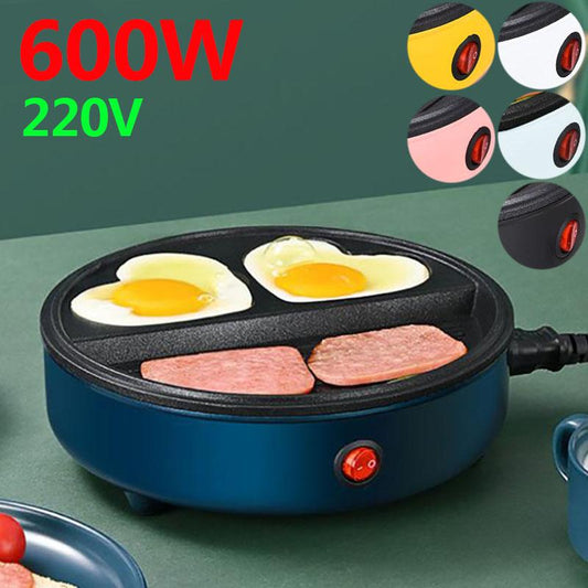 600W Round Electric Bakeware BBC Nonstick Pan Frying Egg Machine Flat Bottom Frying Pan Kitchen Supplies