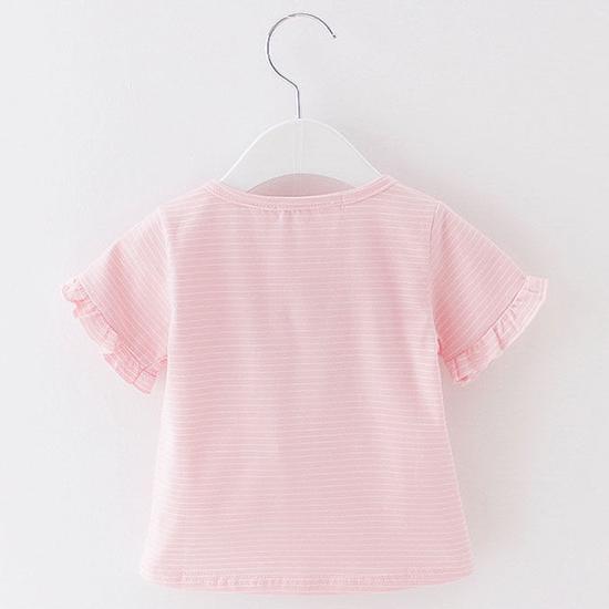 Summer Girl Short -sleeved Casual T -shirt Baby Girls and Young Children Summer Children's Children In Summer Clothes