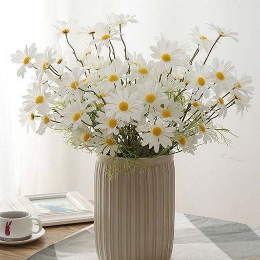 Dried Flowers Small Daisies Fake Flowers Simulation Flowers High-end Decoration Living Room Bouquets Flowers Simulation Photo Props Wedding Decoration