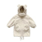 Girls Lamb Velvet Jacket Winter Thick and Warm Korean Style Jacket Plus Velvet Cute Bear Fur Sweater