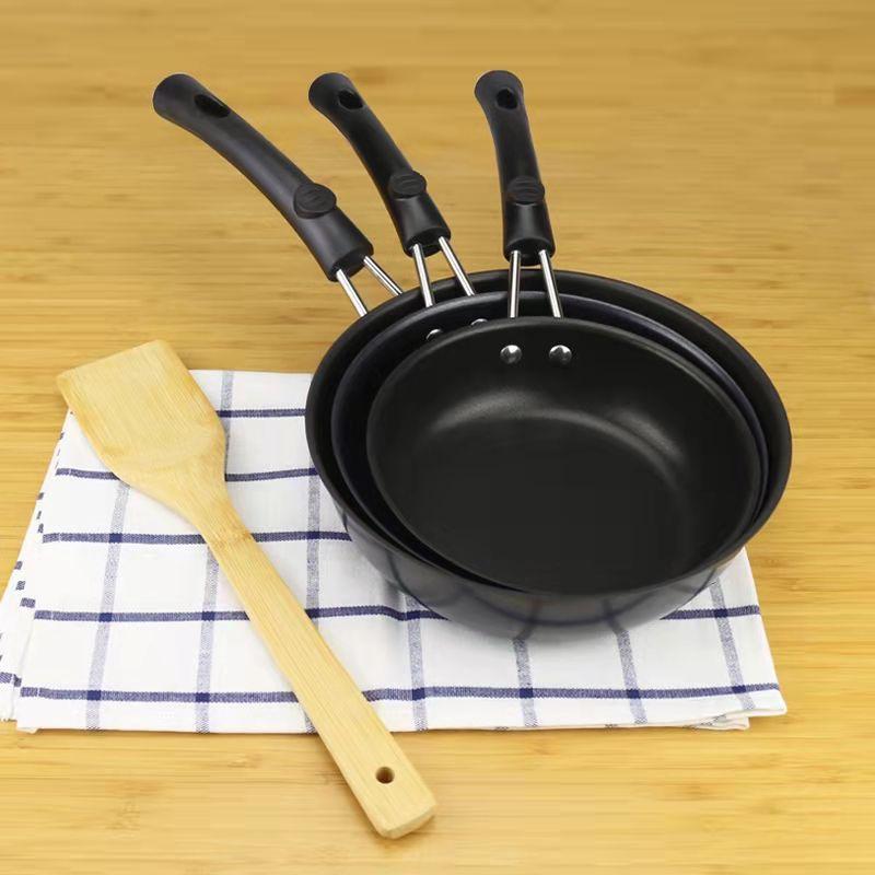 Round Nonstick Flat Pan Egg Pancake Frying Omlette Cookware 12cm 16cm 18cm 20cm 22cm 24cm 26cm