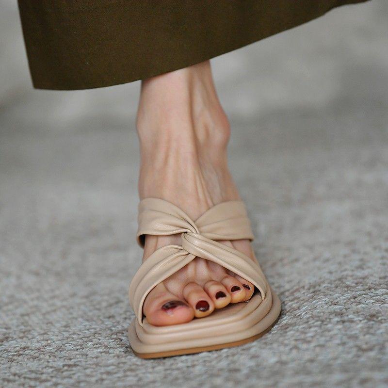 High-heeled Slippers Women's Summer Korean Version of All-match Comfortable Wedge Sandals Flip-flops Increased Sandals