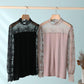 Lace Bottoming Shirt Women's Shirt Long-sleeved Fashion Chic Top Design Sense Mesh Stitching Inner Wear Blusas Cortas Sexy