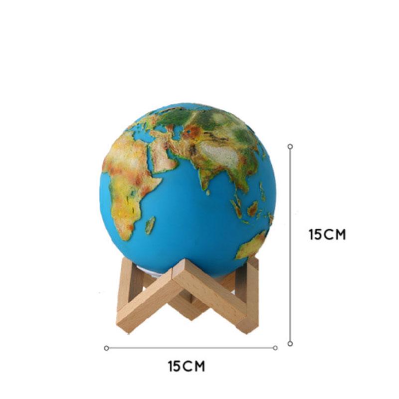 3D Painted Earth Table Lamp Living Room Bedroom Study Desk Lamp Birthday Gift Bedside Lamp