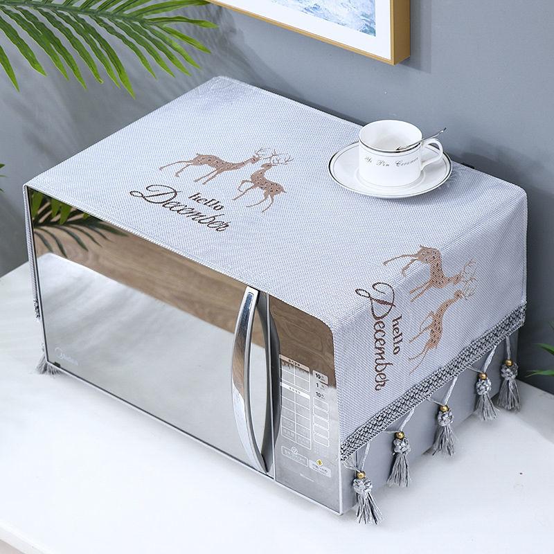 Microwave Dust Cover Kitchen Storage Range Cover Decorative Waterproof Microwave Protective Cover