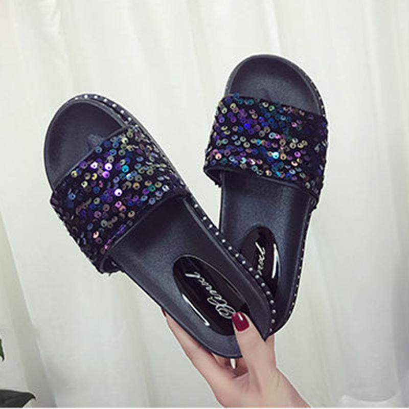 Fashion Thick-soled Slippers Women Wear Korean Shoes In Summer Women's All-match Casual Sandals Women's Comfortable Flat Slippers