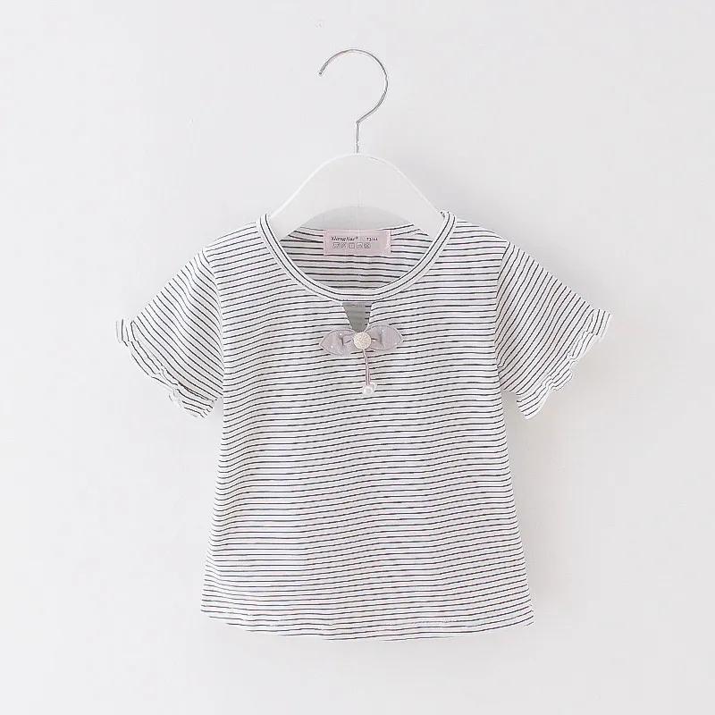 Summer Girl Short -sleeved Casual T -shirt Baby Girls and Young Children Summer Children's Children In Summer Clothes