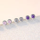 Cubic Zirconia Earrings Round Stud Earrings Multi-colored Zircon Earrings for Women Diamond Earrings