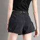 Women's Denim Shorts Women's Loose Straight Super High Waist Net Red Was Thin Summer A-line Pants