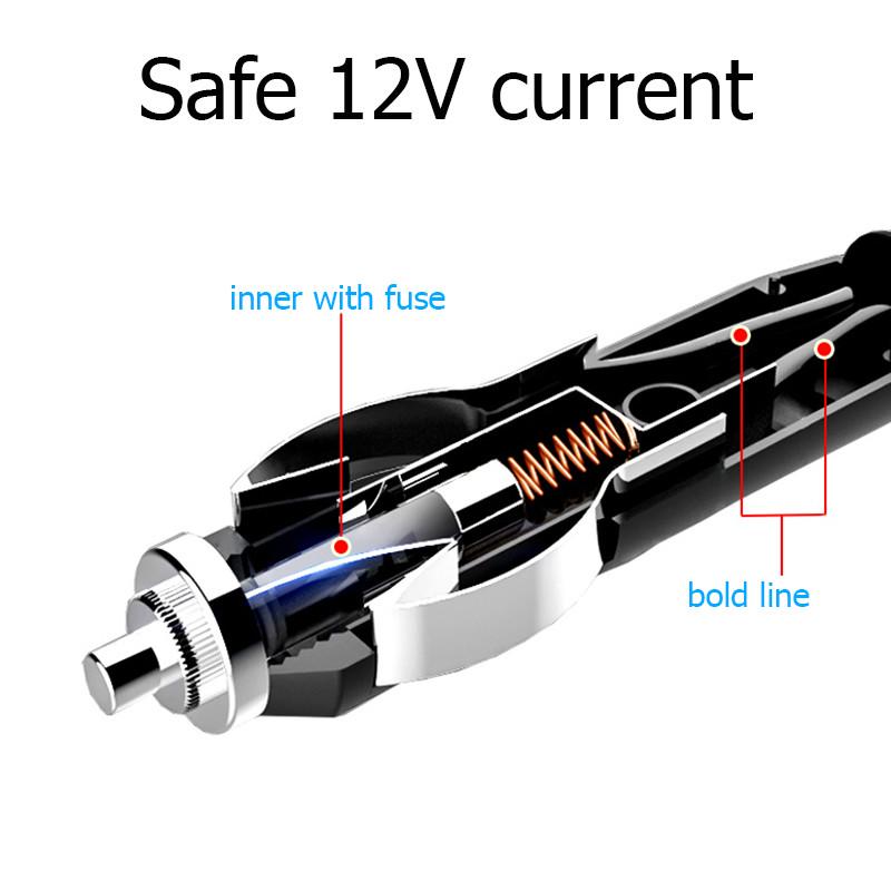 Portable Air Compressor Tire Inflator Car Tyre Air Pump With Digital Pressure Gauge (150 Psi 12V DC) Bright Emergency Flashlight