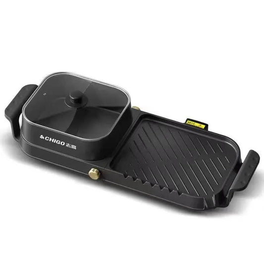 2200W BBC Heat Pot Machine Electric Bakeware Smokeless Fried Pan Multi-purpose Grill Pan Nonstick Pot