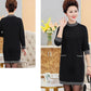 Autumn and Winter Thick Mid-length Dress Half High Neck Knitted Casual Bottoming Skirt Simple Temperament Middle-aged Women Sweater Dress