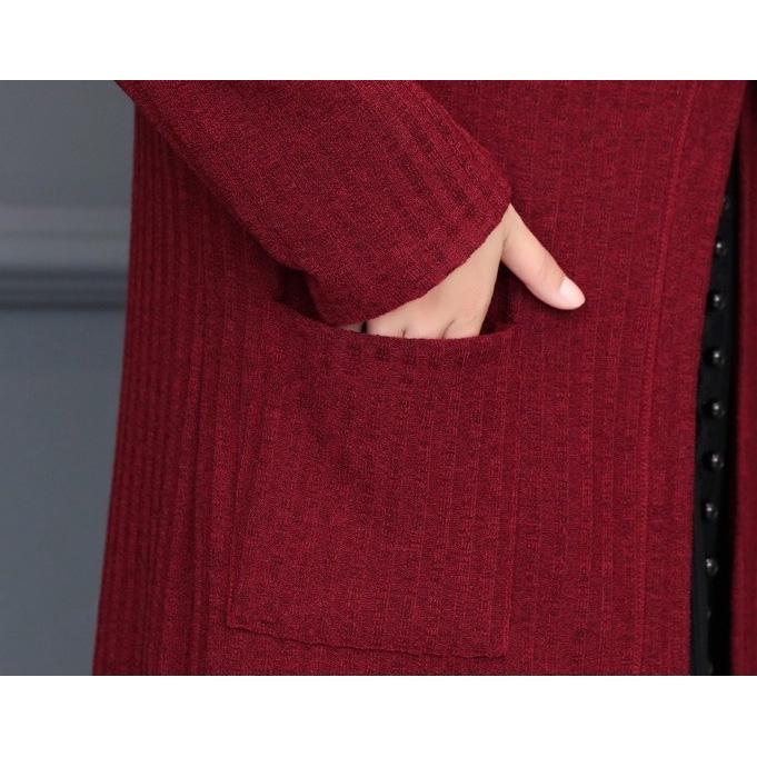 Wild Mid-length Long-sleeved Trench Coat Outer Shawl Coat Women Knitted Cardigan Sweater