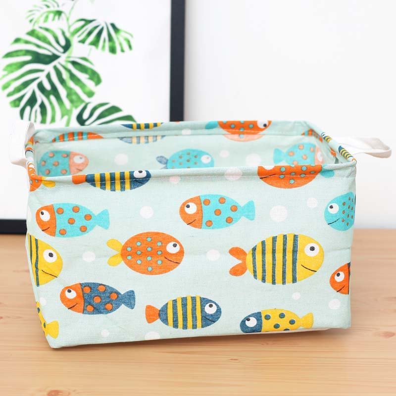 Fabric Storage Box Large Size Bedroom Clothes Storage Box Desktop Cosmetics Finishing Toy Snack Storage Box