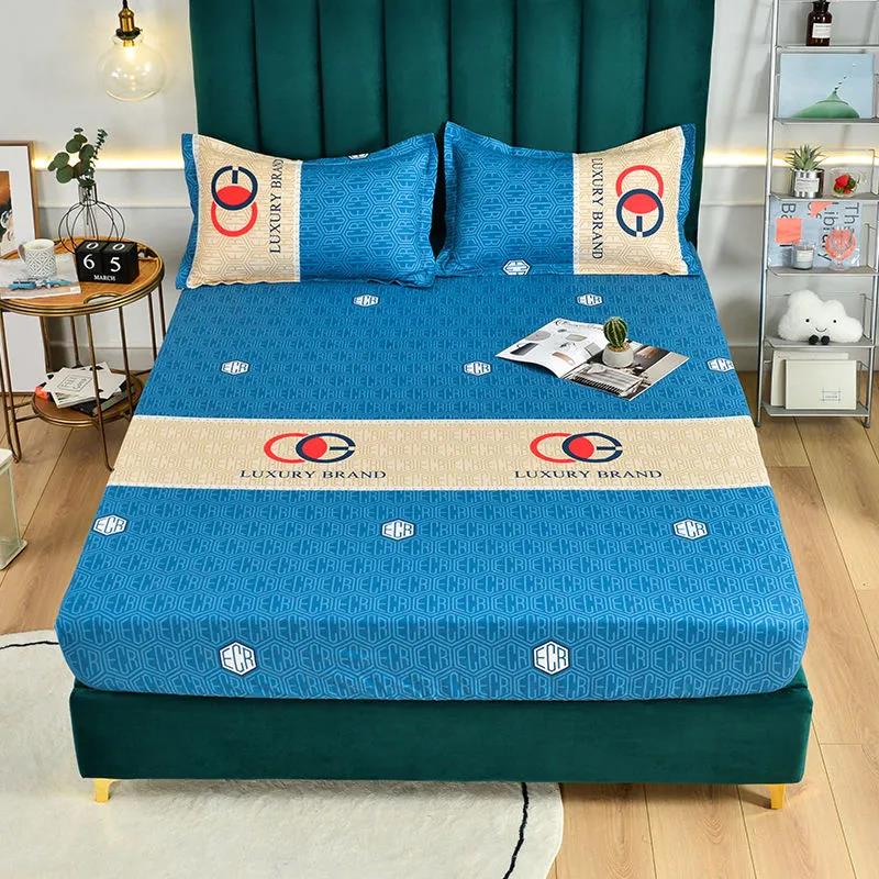 Wrinkle Bed Cover Pillowcase Three-piece Venting Cover Breathable Double Bed Bed Suit Skin Dust Cover