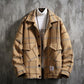 Lamb Wool Jacket Men's Coats Youth Trend Plus Velvet Thick Plaid Autumn Jacket