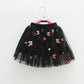 Children's Skirts Girl Baby Short Veil Lace Cute and Sweet Printed Embroidery Elastic Waist Princess Tutu A-line Skirt