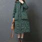 Women's Winter Korean Style Loose Quilted Jacket Women's Warm Stand-collar Down Jacket Solid Color Mid-length Down Jacket Quilted Jacket