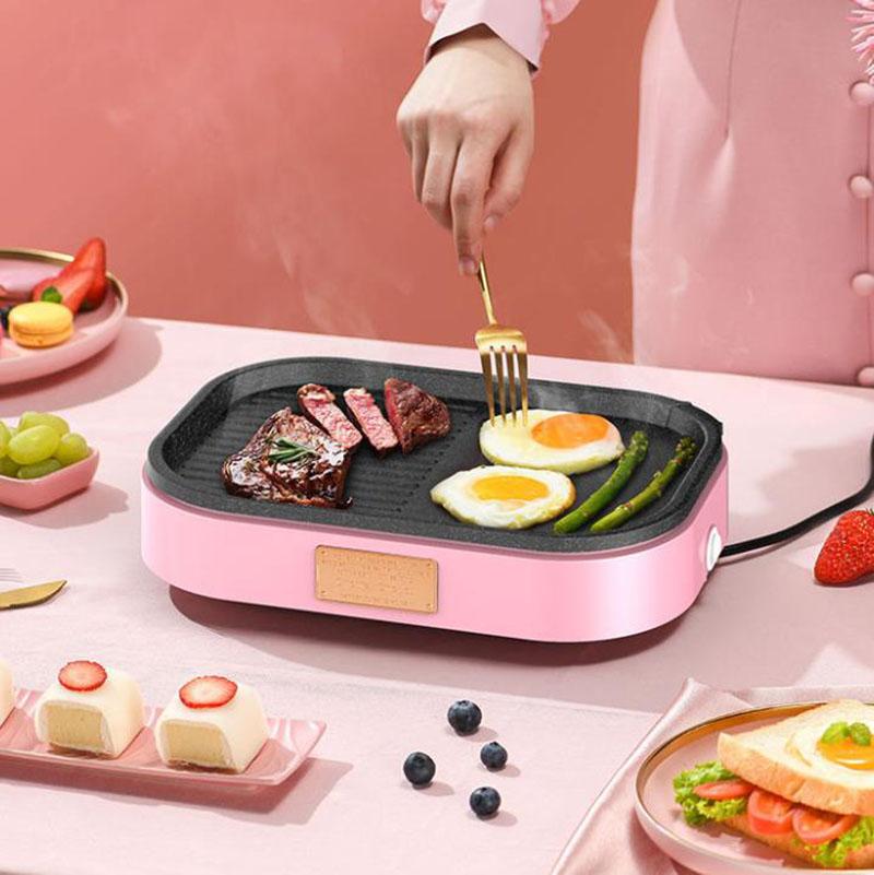 900W Electric Baking Pan Frying and Baking Machine Flat Bottom Frying Pan Kitchen Supplies for Family
