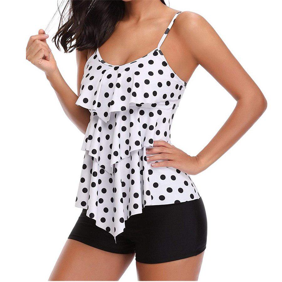 Swimwear 2019 Sexy Swimsuit Women Plus Size Tankini Sets Swim Vintage Beach Wear Dot Biquinis Bathin
