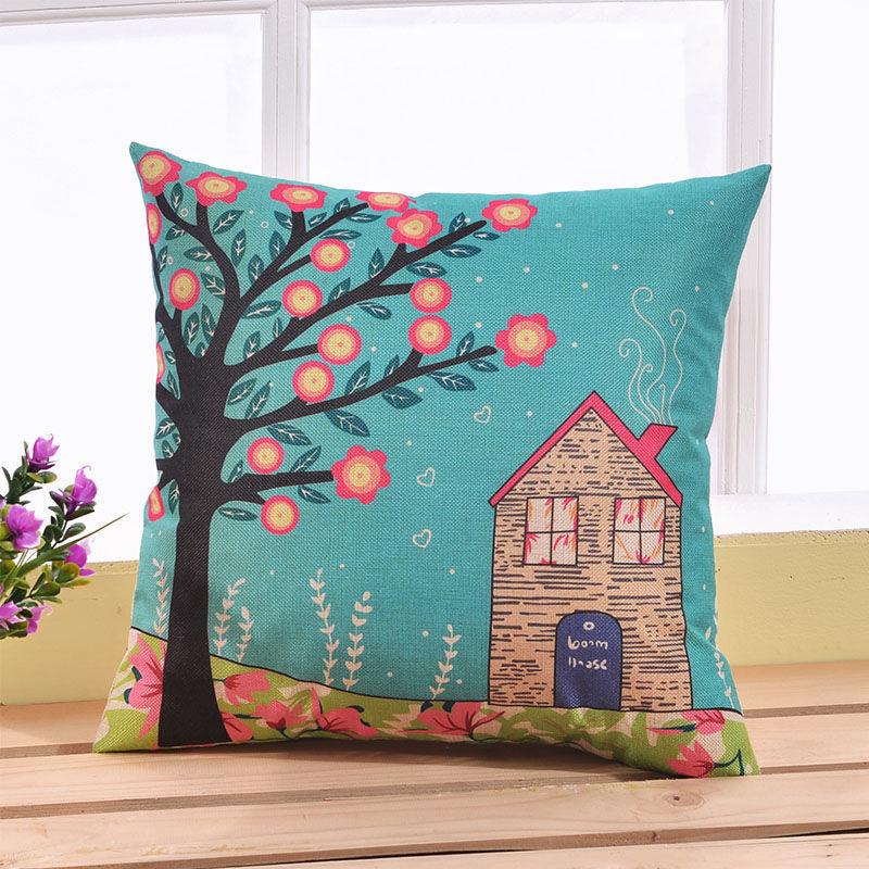 Linen Style Pillow Cushion Sofa Cushion Office Cushion Bedside Backrest Waist Cushion Core Car Pillow