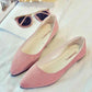Shallow Mouth Flat Pointed Toe Suede Casual Work Shoes All-match Flat-bottomed Women's Shoes Soft-soled Non-slip Work Wear