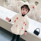 Girls' Autumn and Winter Warm and Windproof Jacket Plus Velvet Thick Winter Clothes