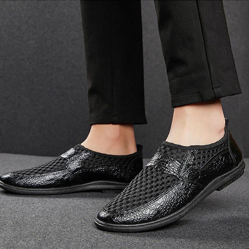 Summer Breathable Mesh Men's Shoes Lazy Casual Sandals Men
