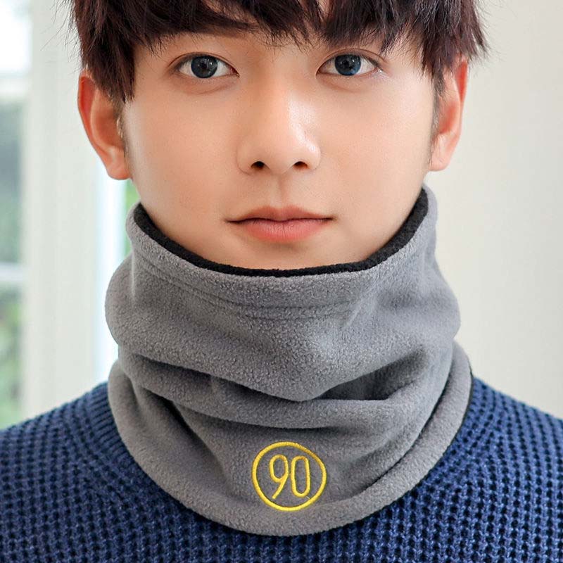 Scarf Men's Winter All-match Scarf To Keep Warm for Cycling, Autumn and Winter Double-sided Dual-purpose Hat and Scarf