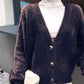 New Slim Autumn Imitation Mink Velvet Lazy Loose V-neck Casual Long-sleeved Sweater Knitted Cardigan Button Jacket Women