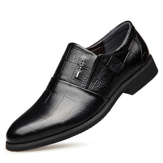 British Men's  Leather Pointed Toe Men Dress Shoes Business Wedding Oxfords Formal Shoes For Male