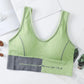 Pure Cotton Seamless U-shaped Belt Letter Sports Yoga Fitness Stretch No Steel Ring Ultra-breathable Women's Underwear Bra
