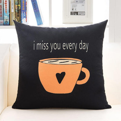 Nordic Stick Figure Printing Pillow Car Lumbar Pillow Home Sofa Pillow Soft Relaxation Artifact