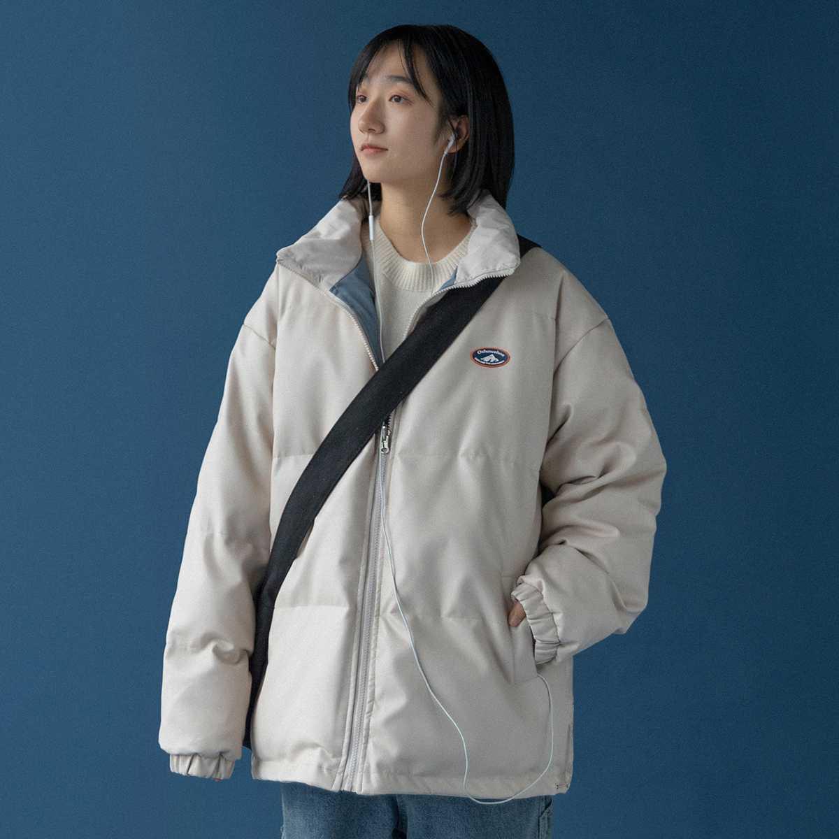 Two-sided Padded Jacket Women Winter Korean Style Loose Thick Coat Bf Bread Jacket