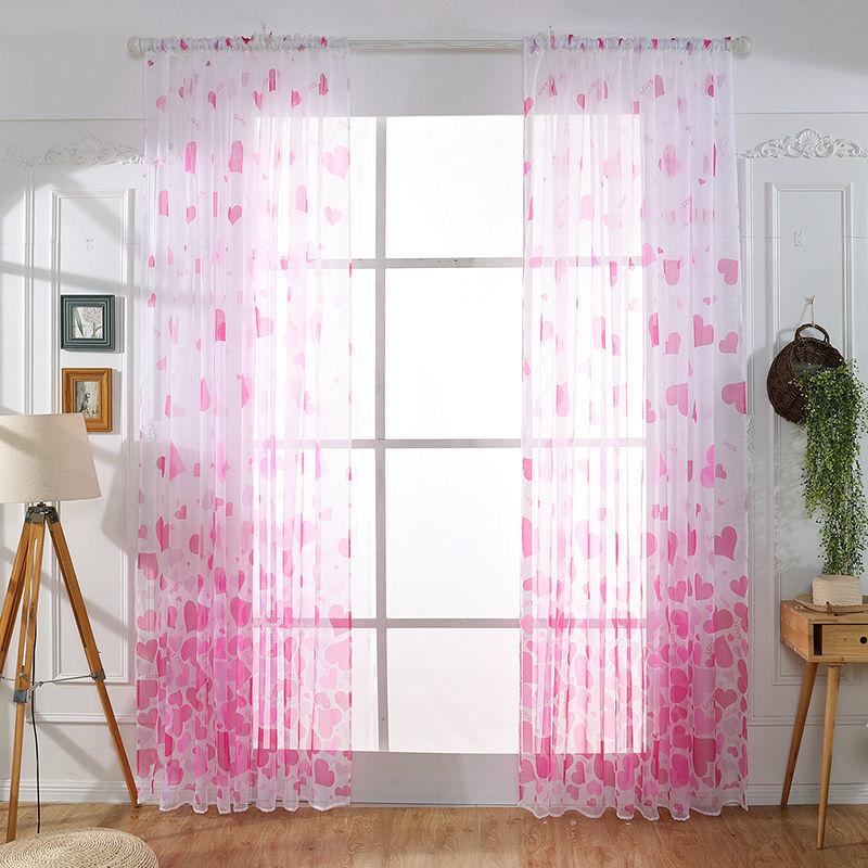Nordic Style Semi-blackout Curtains Small Fresh Living Room Bedroom Balcony Finished Window Screens Bay Window Translucent Screens