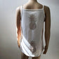Fashion Women Summer Casual Feather Print Spaghetti Straps Sleeveless Tank Tops