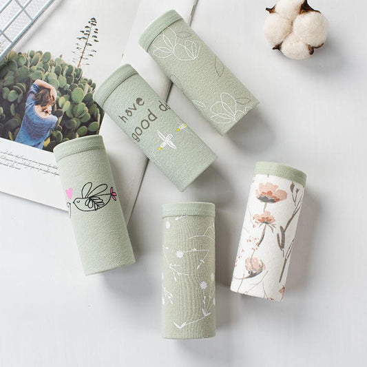 5-Pack Women's Plus Size Underwear Student Low-rise Women's Cotton Underwear