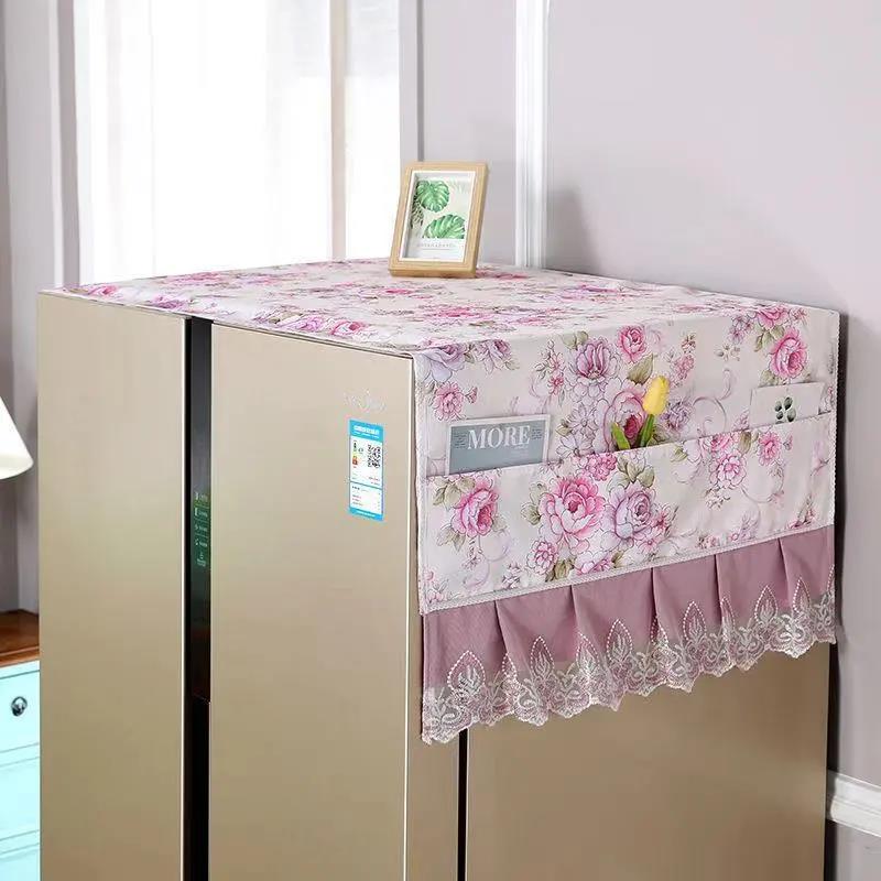 Refrigerator Cover Washing Machine Cover Universal Household Appliance Cover Towel Dustproof Refrigerator Cover Curtain