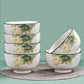 Rice Bowl Ceramic Bowl Household Rice Bowl Glazed Chinese Tableware Thickened Noodle Bowl Rice Bowl Soup Bowl Porcelain Bowl