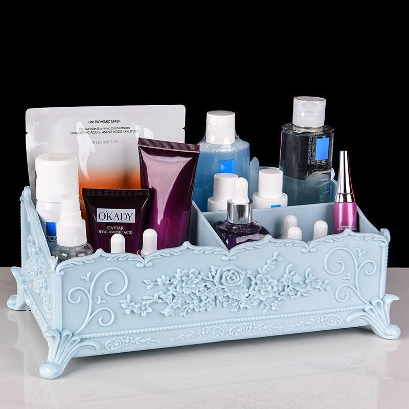 European-style Cosmetic Storage Box Creative Multi-functional Dormitory Home Desktop Storage Finishing Dressing Table Classification Box